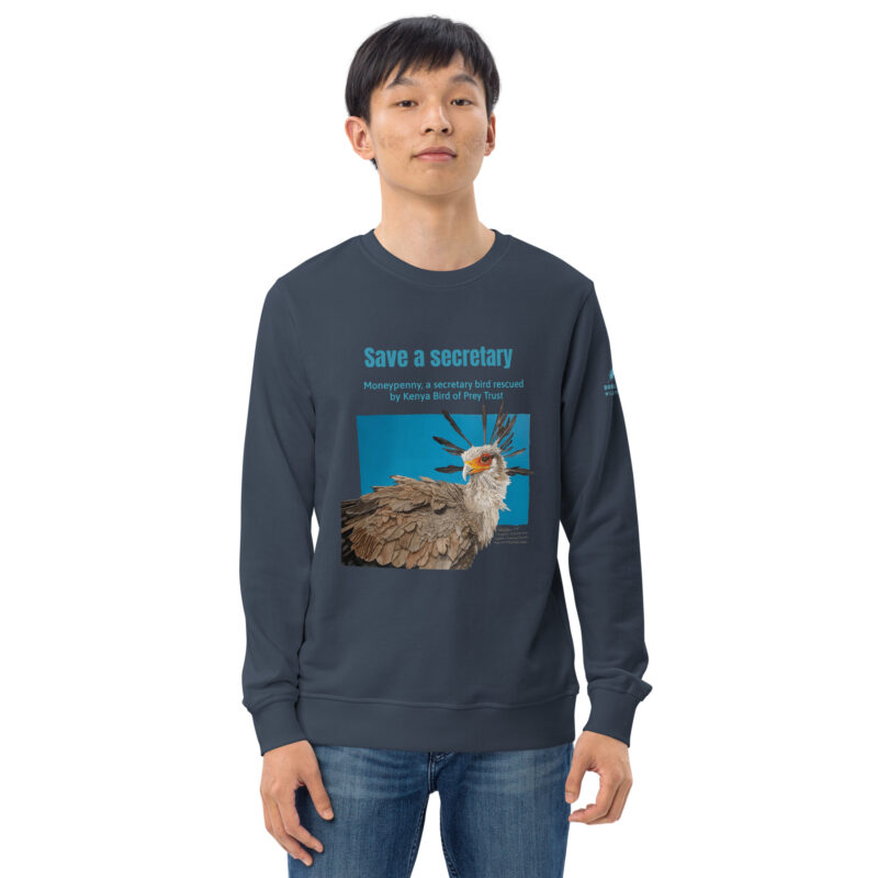 Unisex organic sweatshirt, save asecretary (Moneypenny) - Image 31