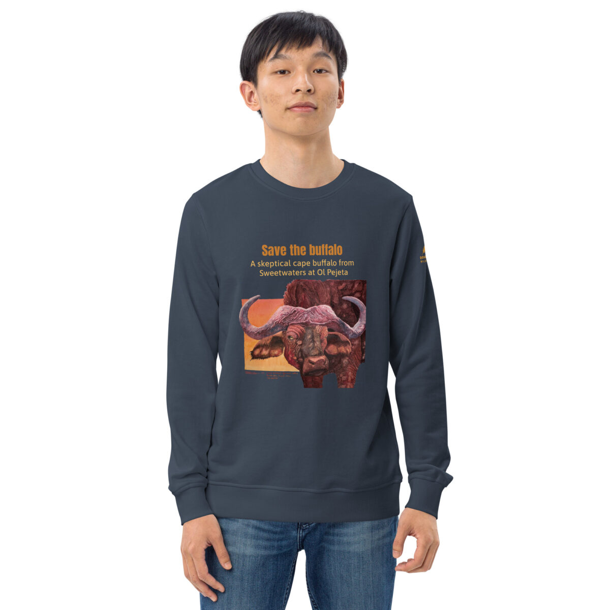 Unisex organic sweatshirt, save the buffalo - Image 31