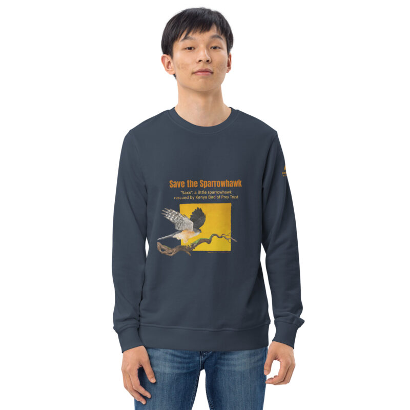 Unisex organic sweatshirt, save the sparrowhawk - Image 31