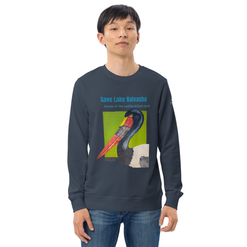 Unisex organic sweatshirt, save the saddle-billed stork - Image 31
