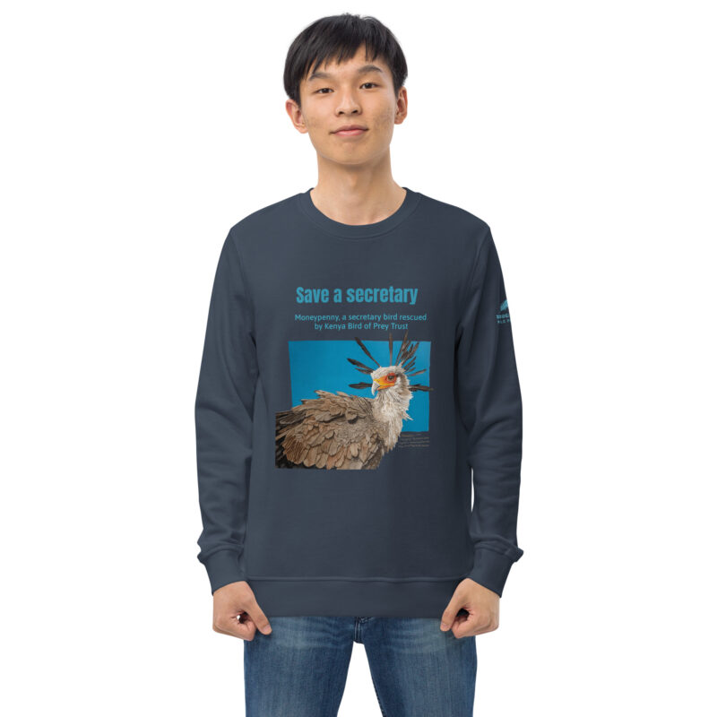 Unisex organic sweatshirt, save asecretary (Moneypenny) - Image 30