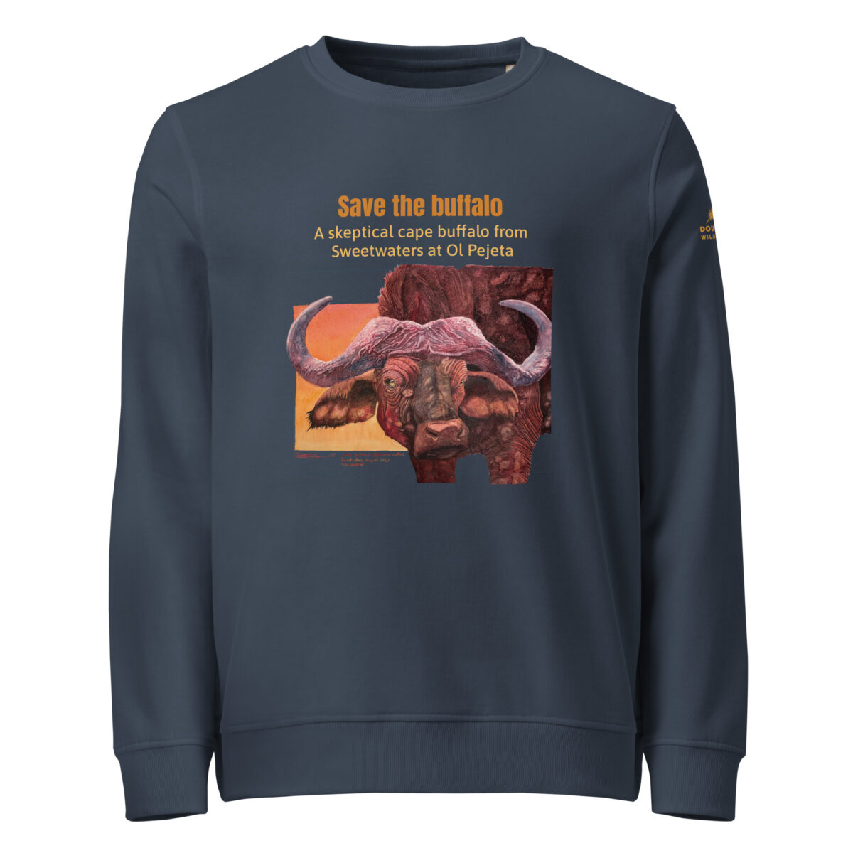 Unisex organic sweatshirt, save the buffalo - Image 3