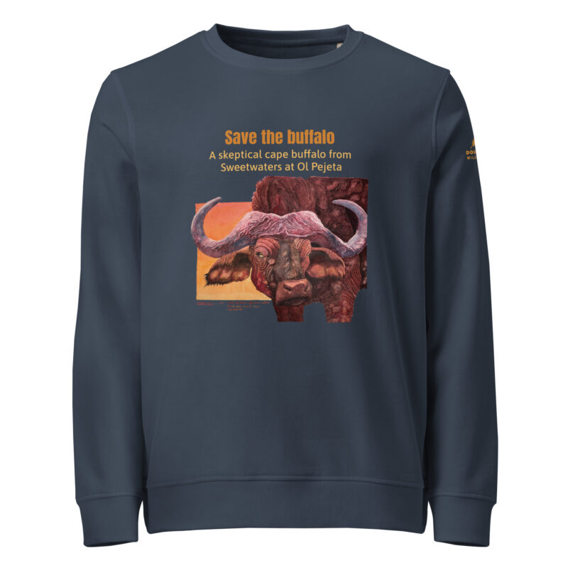 Unisex organic sweatshirt, save the buffalo - Image 3