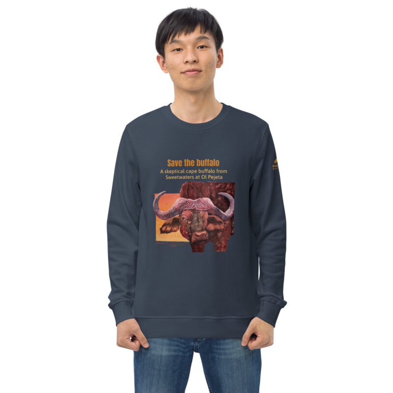 Unisex organic sweatshirt, save the buffalo - Image 30