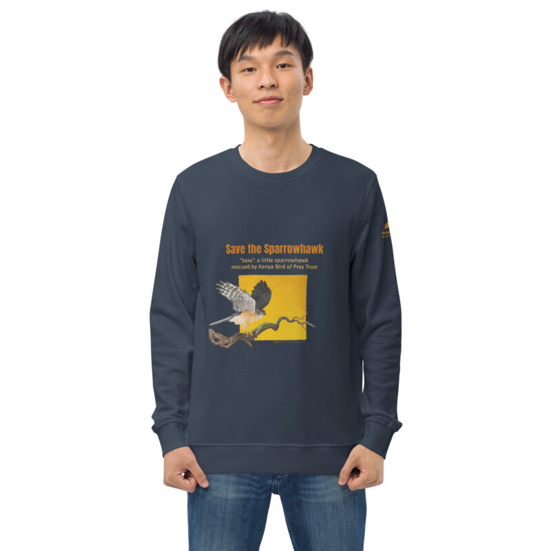 Unisex organic sweatshirt, save the sparrowhawk - Image 30