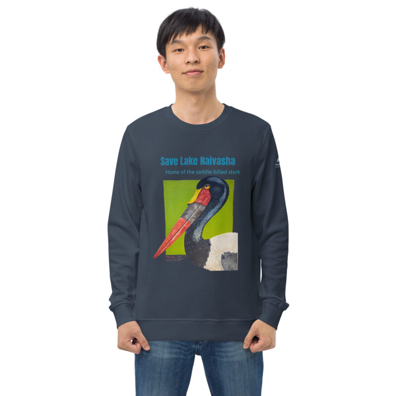 Unisex organic sweatshirt, save the saddle-billed stork - Image 30