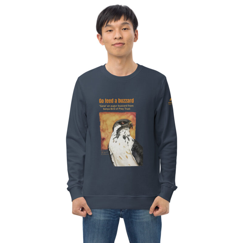 Unisex organic sweatshirt, save Lake Naivasha (saddle-billed stork) - Image 30