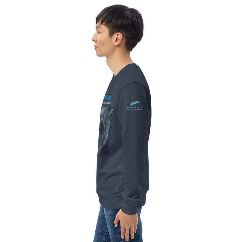 Unisex organic sweatshirt, Go feed a chimp - Image 33