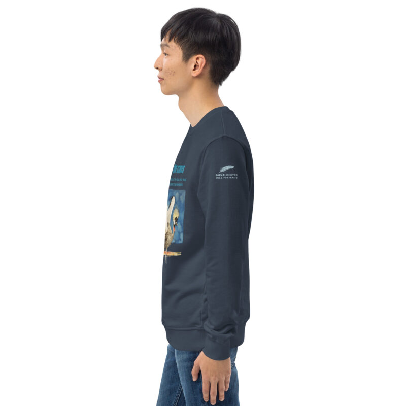 Unisex organic sweatshirt, save the cranes - Image 30