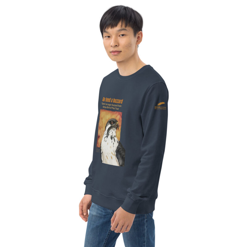 Unisex organic sweatshirt, Go feed a buzzard - Image 19