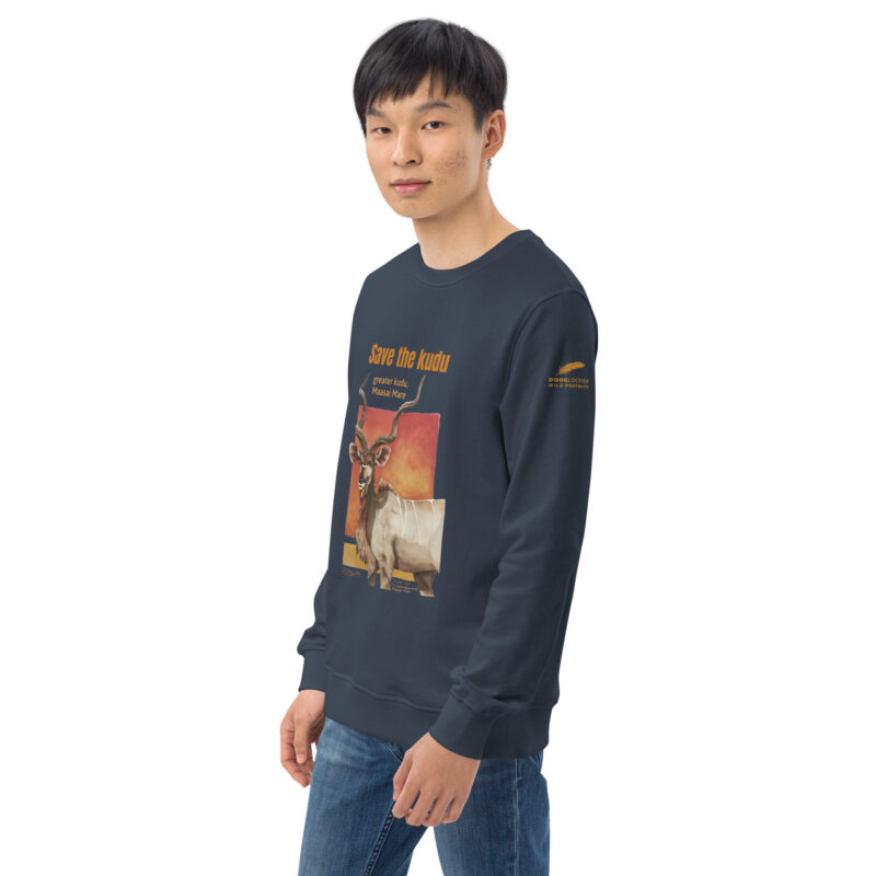 Unisex organic sweatshirt, save the kudu - Image 35