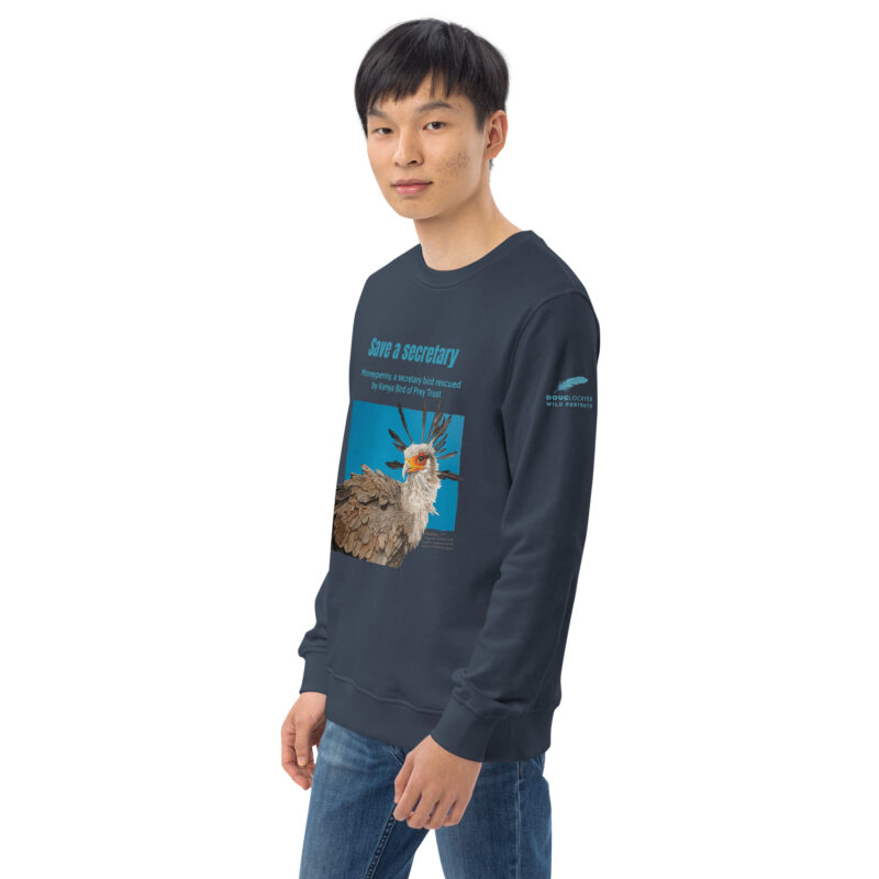 Unisex organic sweatshirt, save asecretary (Moneypenny) - Image 34