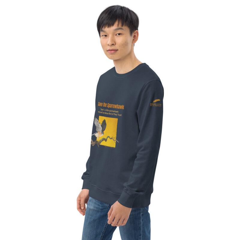 Unisex organic sweatshirt, save the sparrowhawk - Image 34