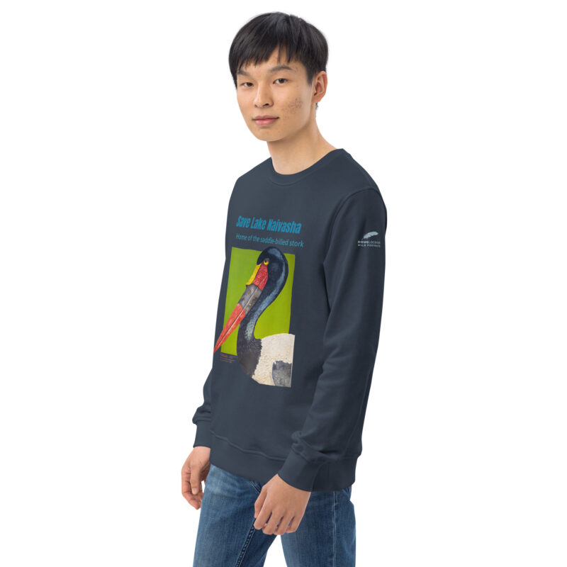 Unisex organic sweatshirt, save the saddle-billed stork - Image 34