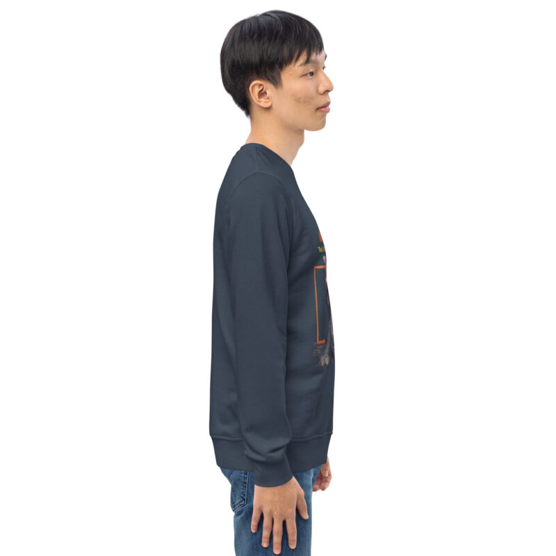 Unisex organic sweatshirt, Go feed a chimp - Image 32