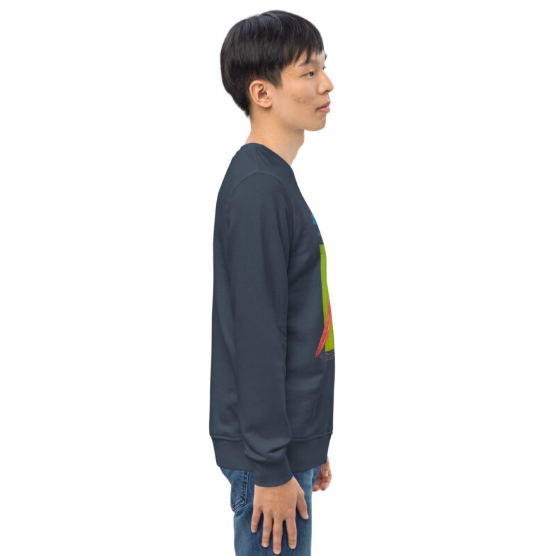 Unisex organic sweatshirt, save Lake Naivasha (saddle-billed stork) - Image 38