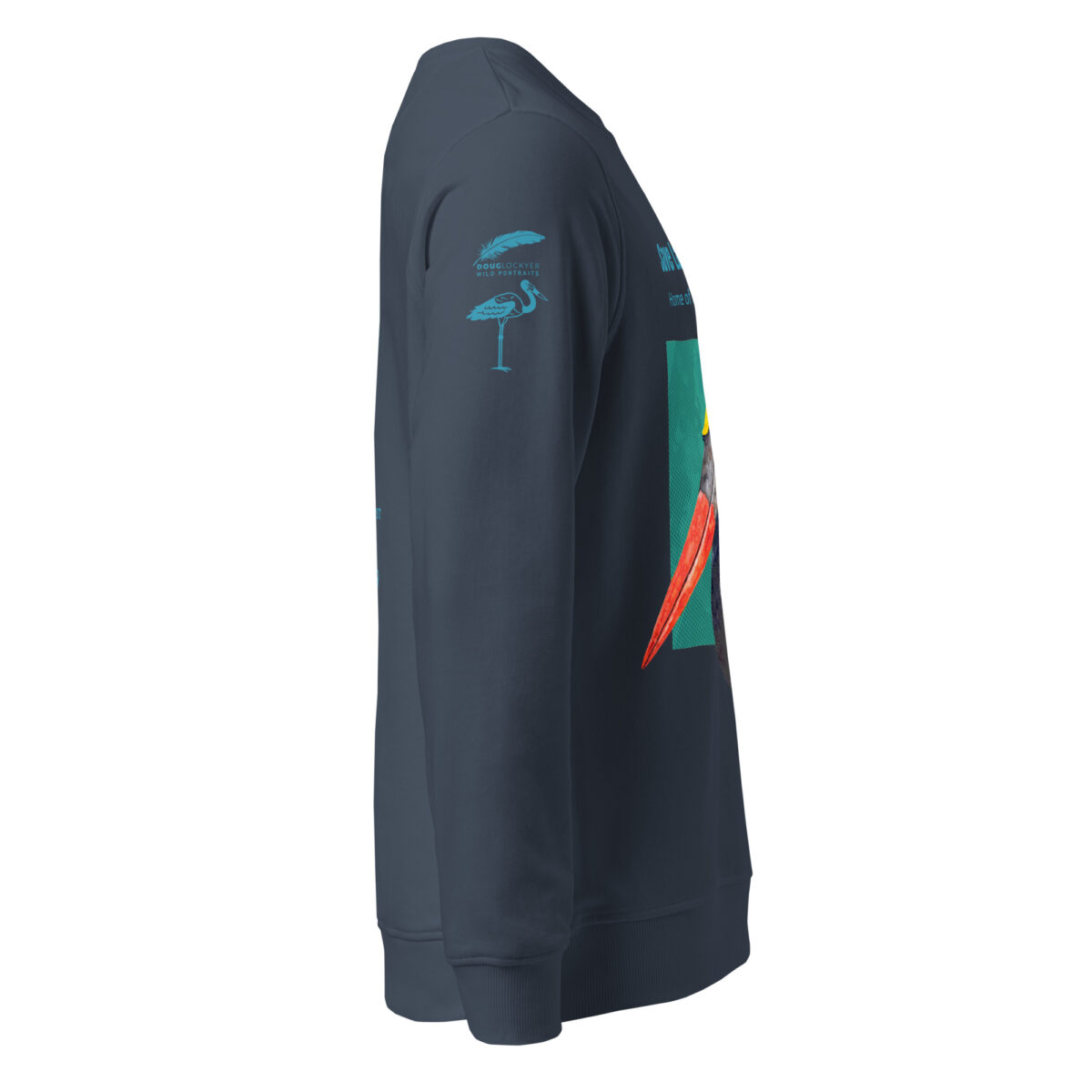 Unisex organic sweatshirt, save Lake Naivasha (saddle-billed stork) - Image 67