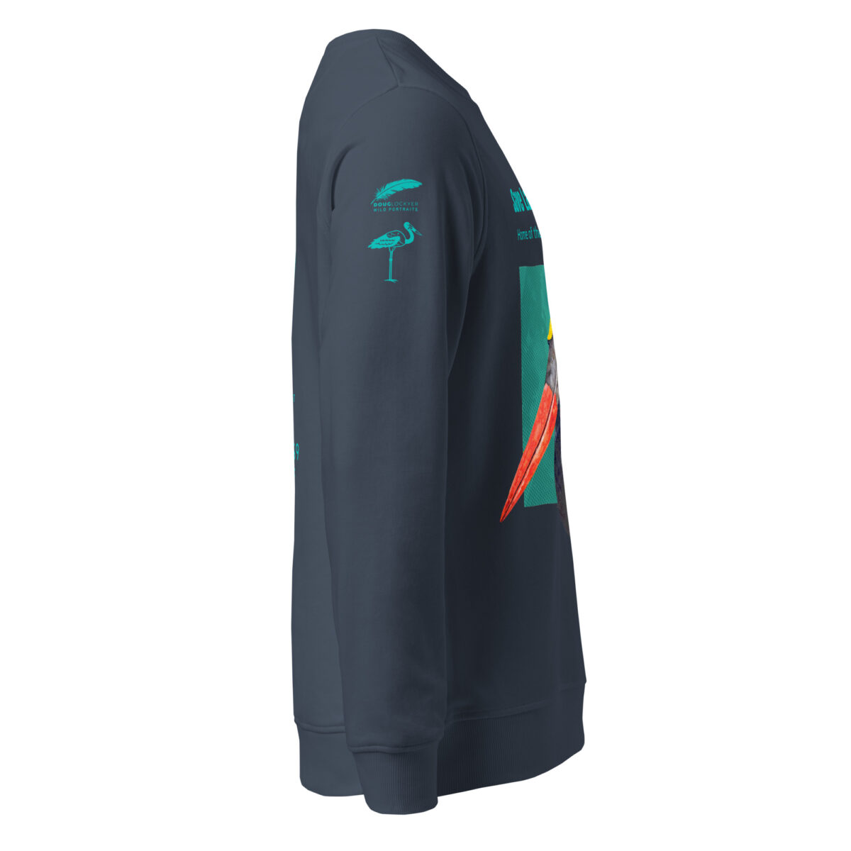 Unisex organic sweatshirt, save Lake Naivasha (saddle-billed stork) - Image 107
