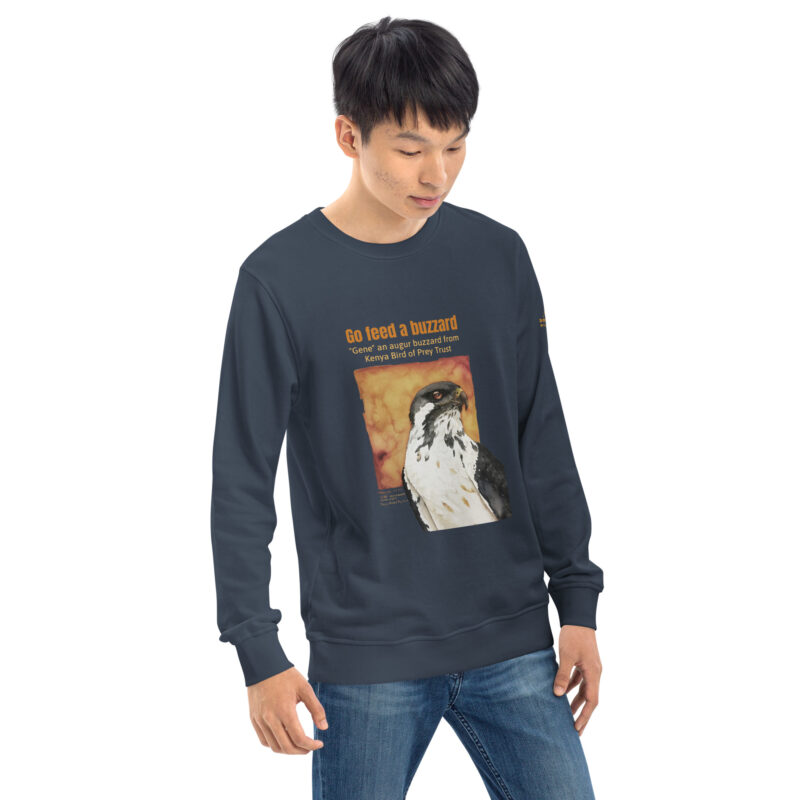 Unisex organic sweatshirt, Go feed a buzzard - Image 21