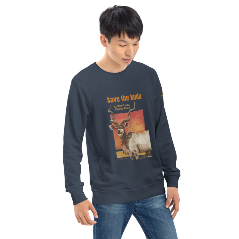 Unisex organic sweatshirt, save the kudu - Image 37