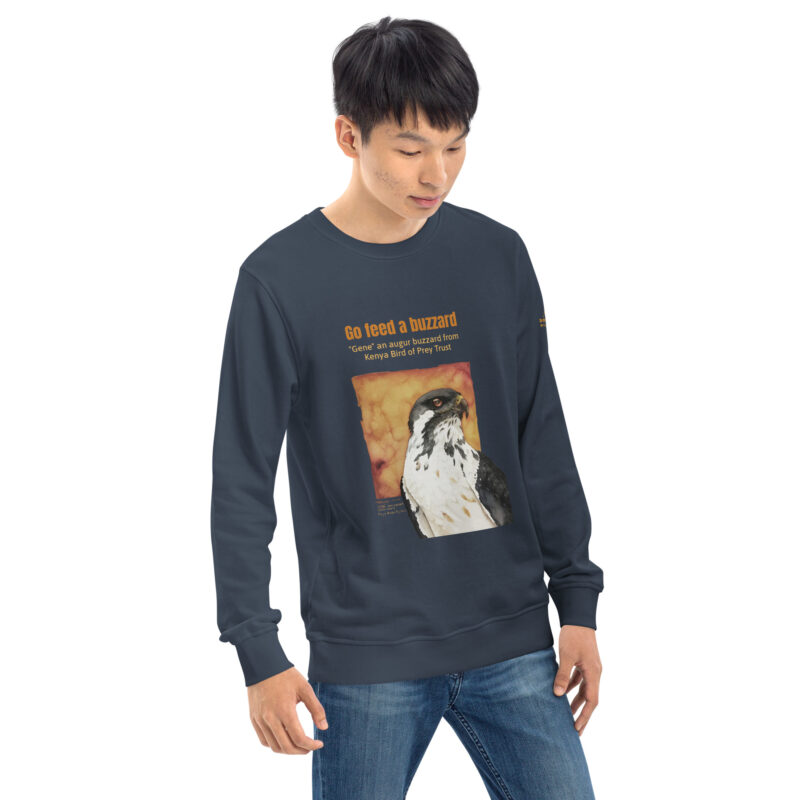 Unisex organic sweatshirt, "Gene" Go feed a buzzard - Image 30