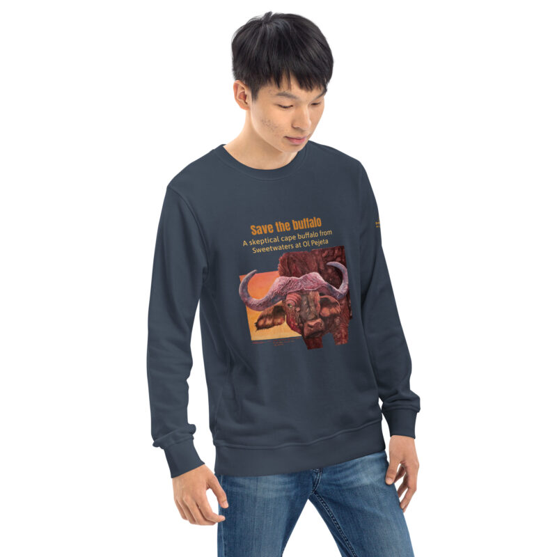 Unisex organic sweatshirt, save the buffalo - Image 36