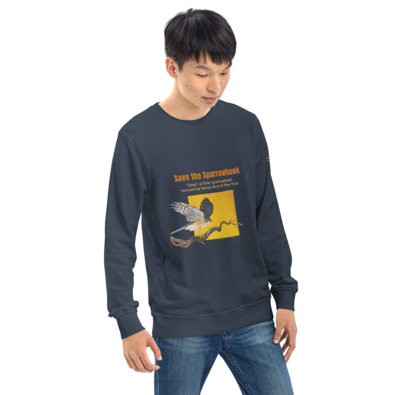 Unisex organic sweatshirt, save the sparrowhawk - Image 36