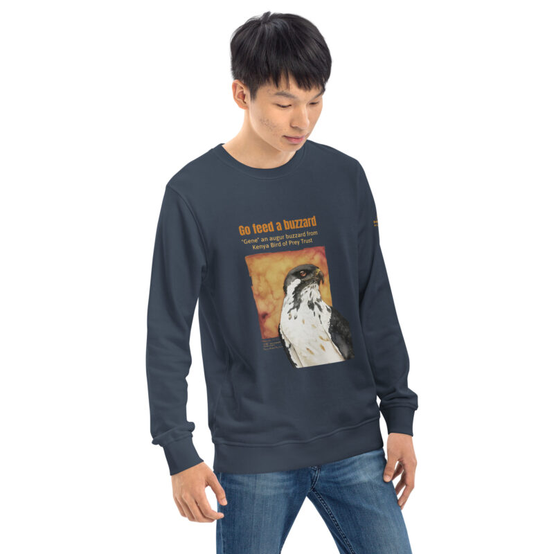 Unisex organic sweatshirt, Go feed a buzzard - Image 56