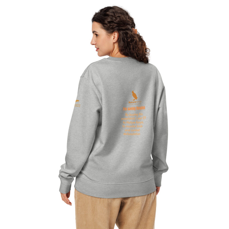 Unisex organic sweatshirt 2, Save the Taita thrush - Image 13