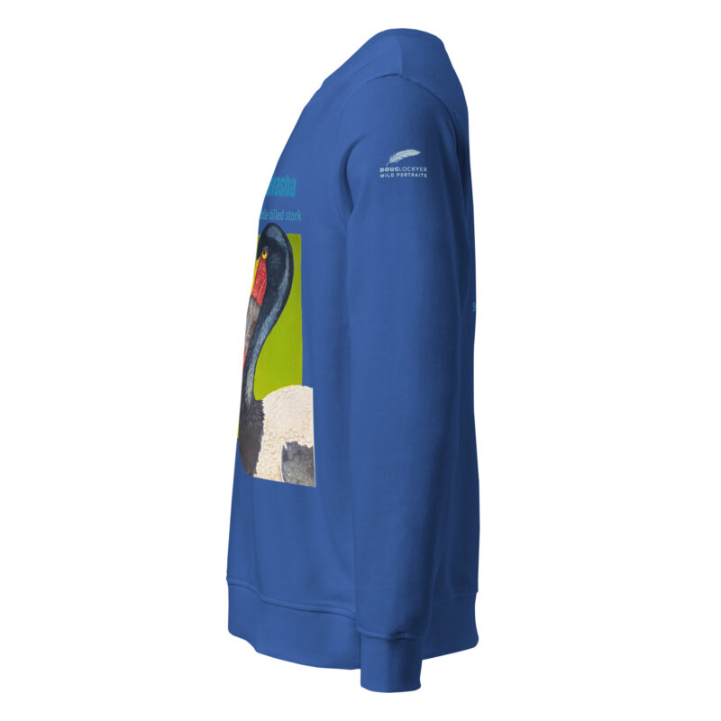 Unisex organic sweatshirt, save Lake Naivasha (saddle-billed stork) - Image 14