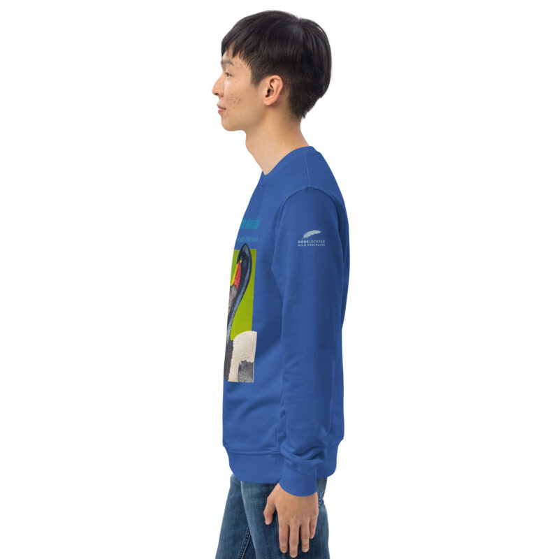 Unisex organic sweatshirt, save Lake Naivasha (saddle-billed stork) - Image 50