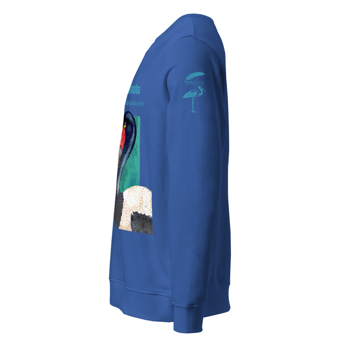 Unisex organic sweatshirt, save Lake Naivasha (saddle-billed stork) - Image 72