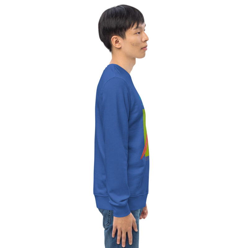Unisex organic sweatshirt, save Lake Naivasha (saddle-billed stork) - Image 52