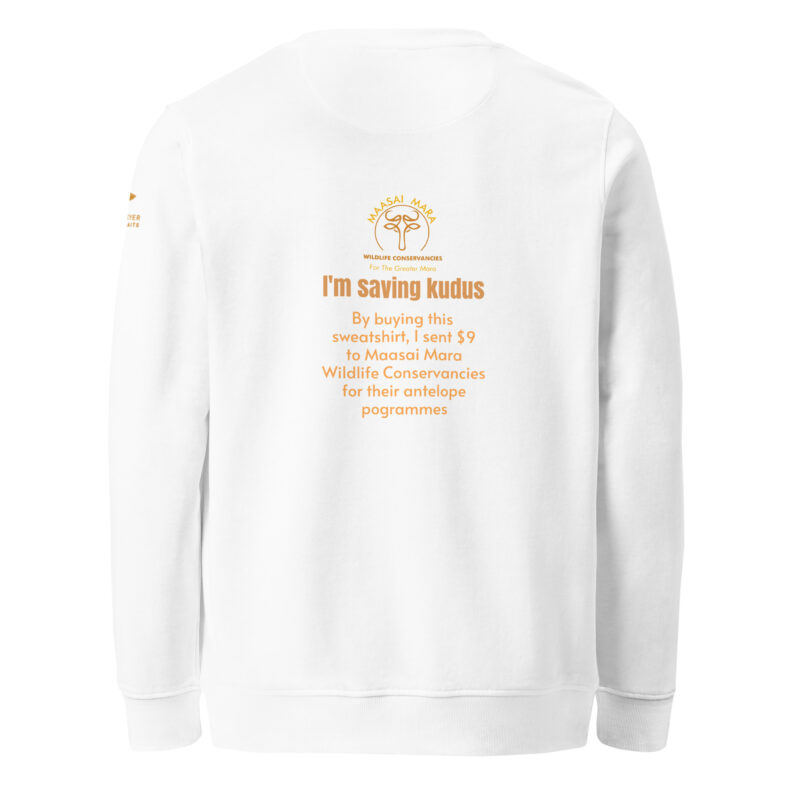 Unisex organic sweatshirt, save the kudu - Image 17