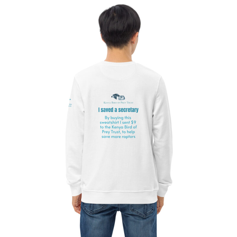 Unisex organic sweatshirt, save asecretary (Moneypenny) - Image 46