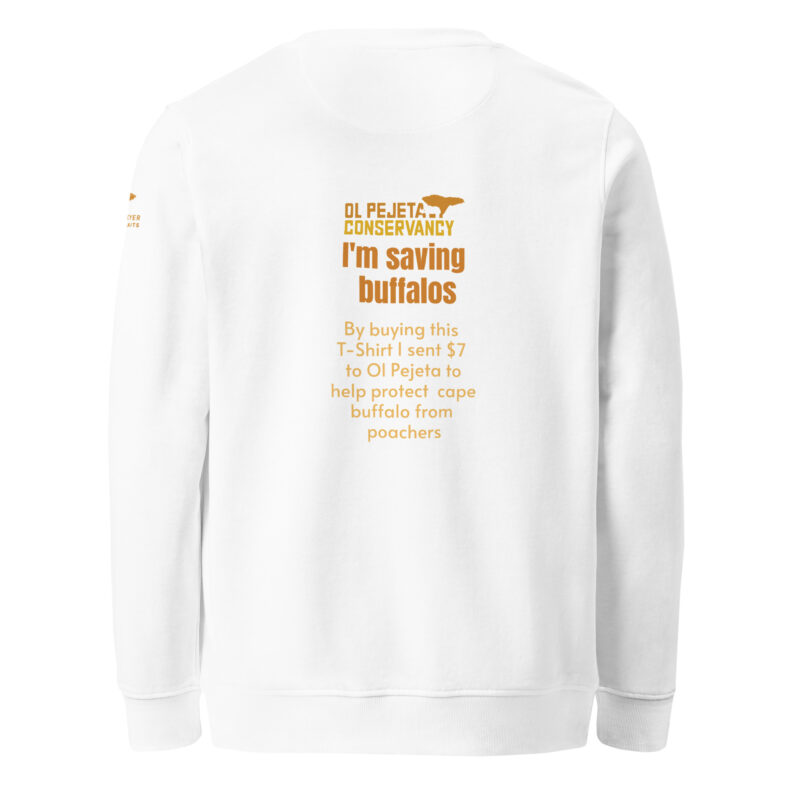 Unisex organic sweatshirt, save the buffalo - Image 10