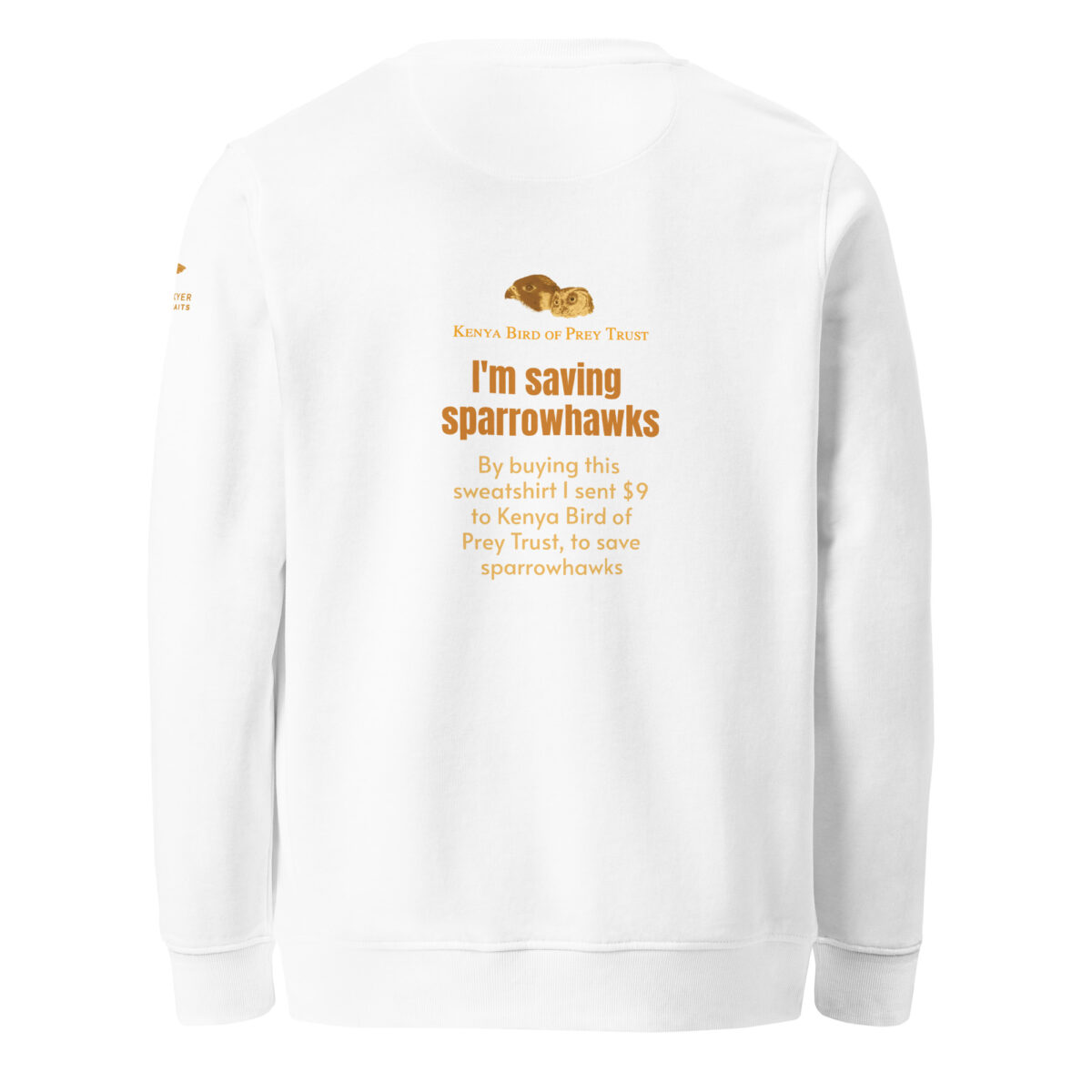 Unisex organic sweatshirt, save the sparrowhawk - Image 14