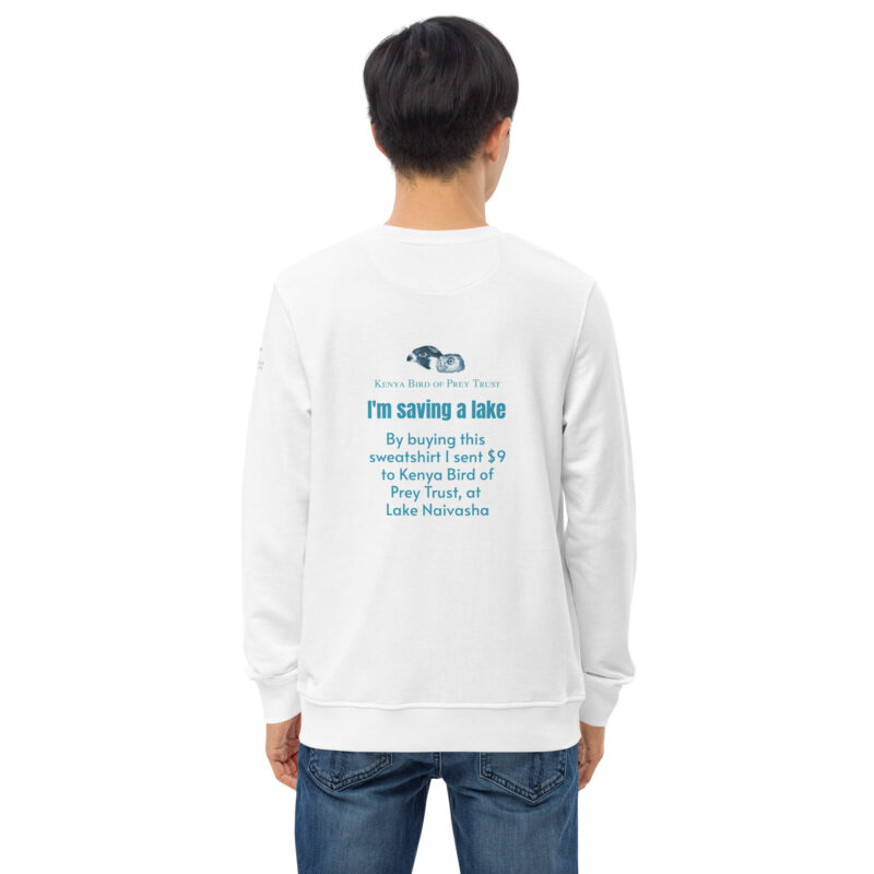 Unisex organic sweatshirt, save the saddle-billed stork - Image 46