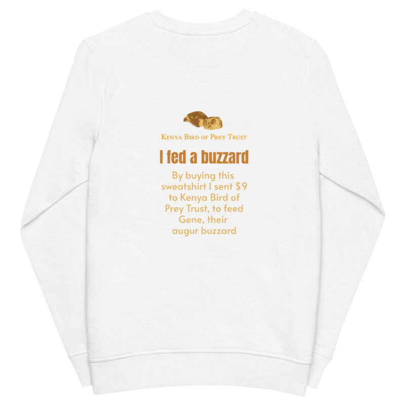 Unisex organic sweatshirt, Go feed a buzzard - Image 20