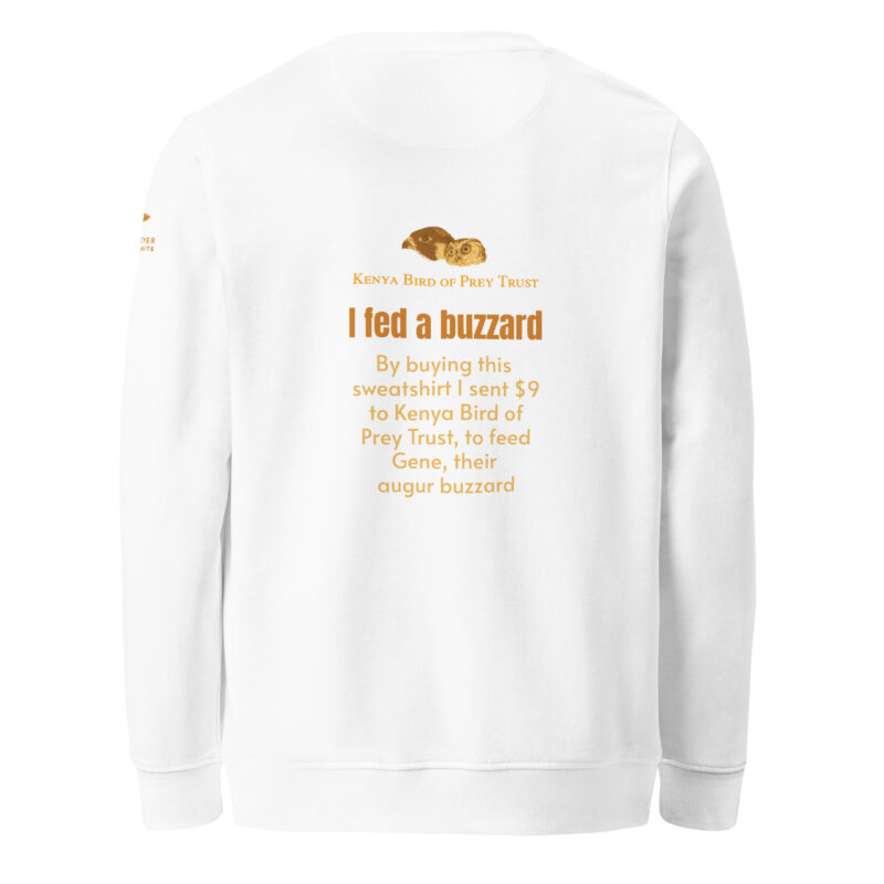 Unisex organic sweatshirt, save Lake Naivasha (saddle-billed stork) - Image 14