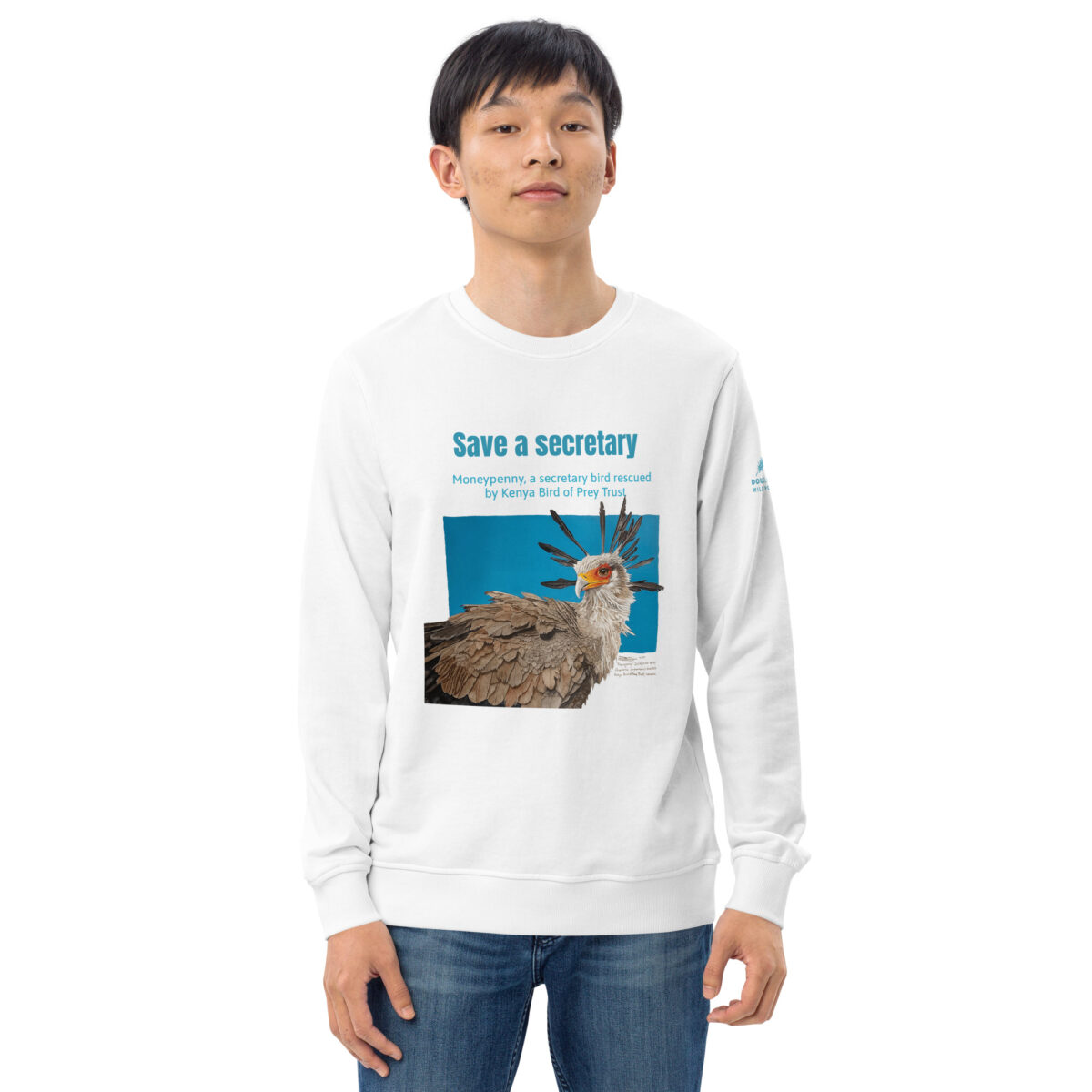 Unisex organic sweatshirt, save asecretary (Moneypenny) - Image 45