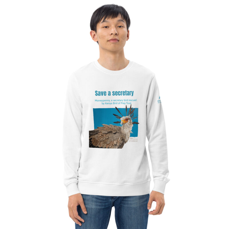 Unisex organic sweatshirt, save asecretary (Moneypenny) - Image 45
