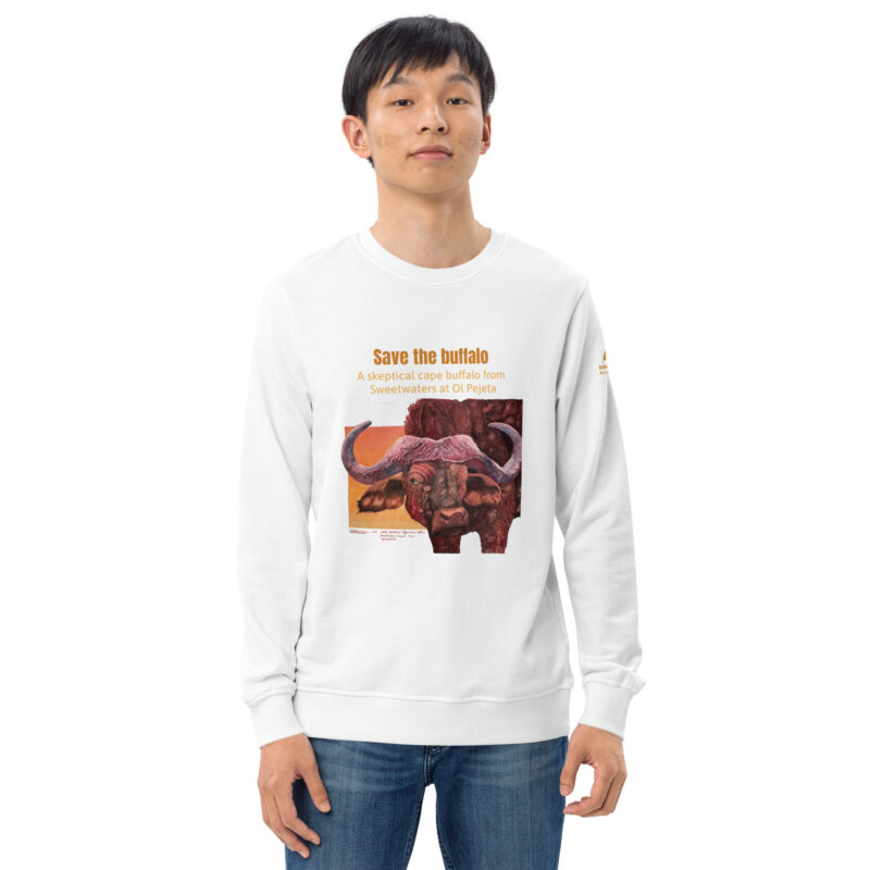 Unisex organic sweatshirt, save the buffalo - Image 45