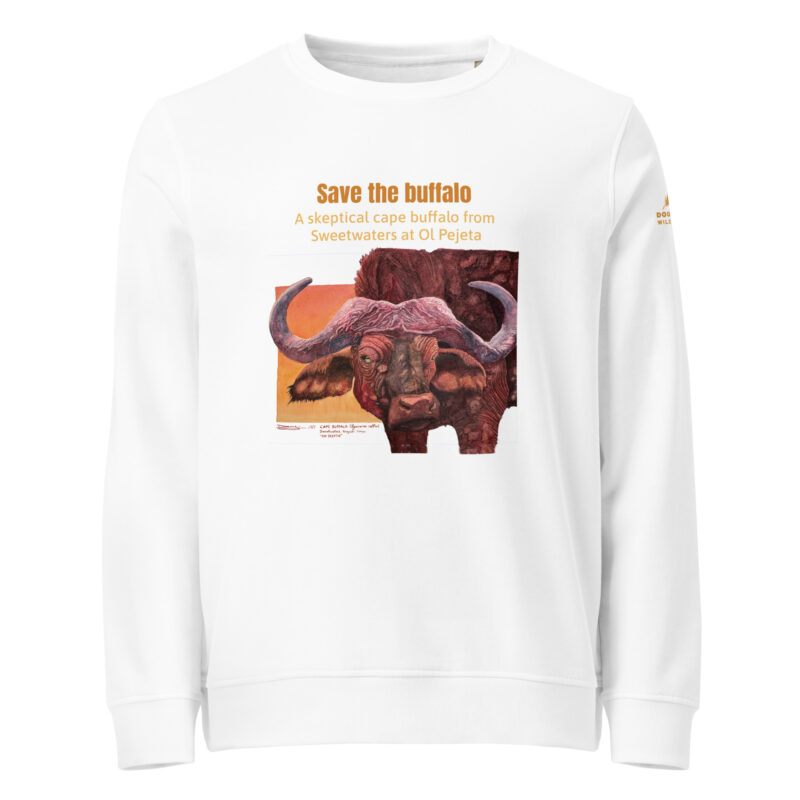 Unisex organic sweatshirt, save the buffalo - Image 9