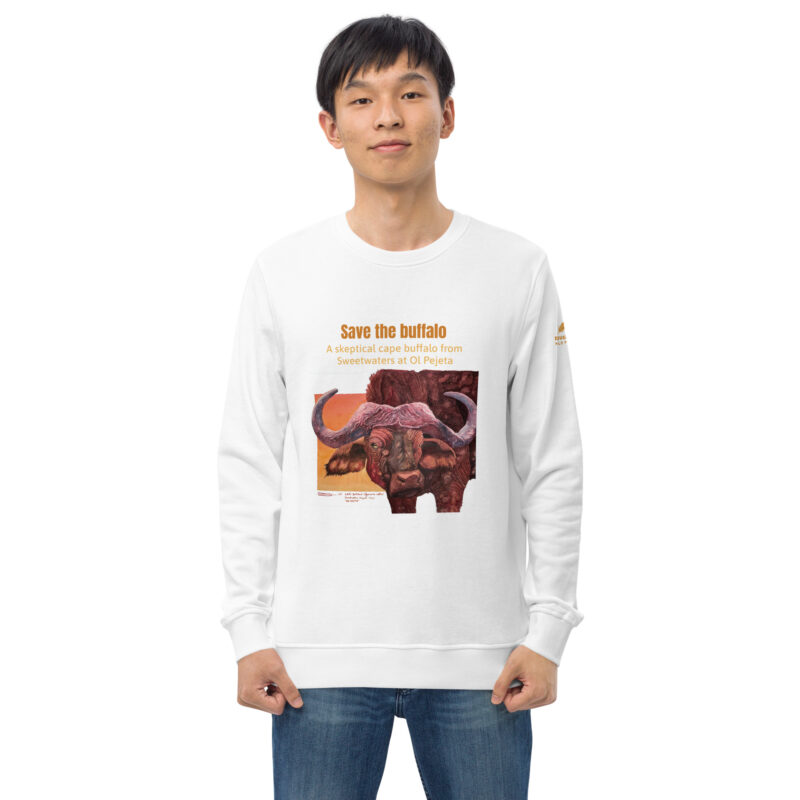 Unisex organic sweatshirt, save the buffalo - Image 44