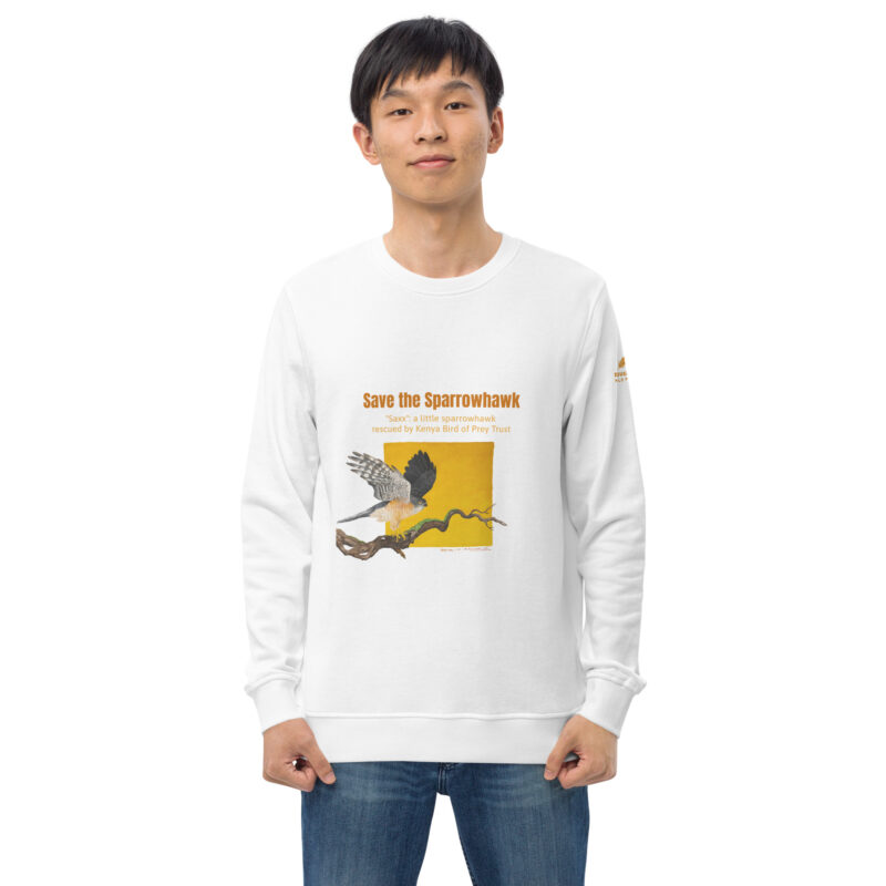 Unisex organic sweatshirt, save the sparrowhawk - Image 44