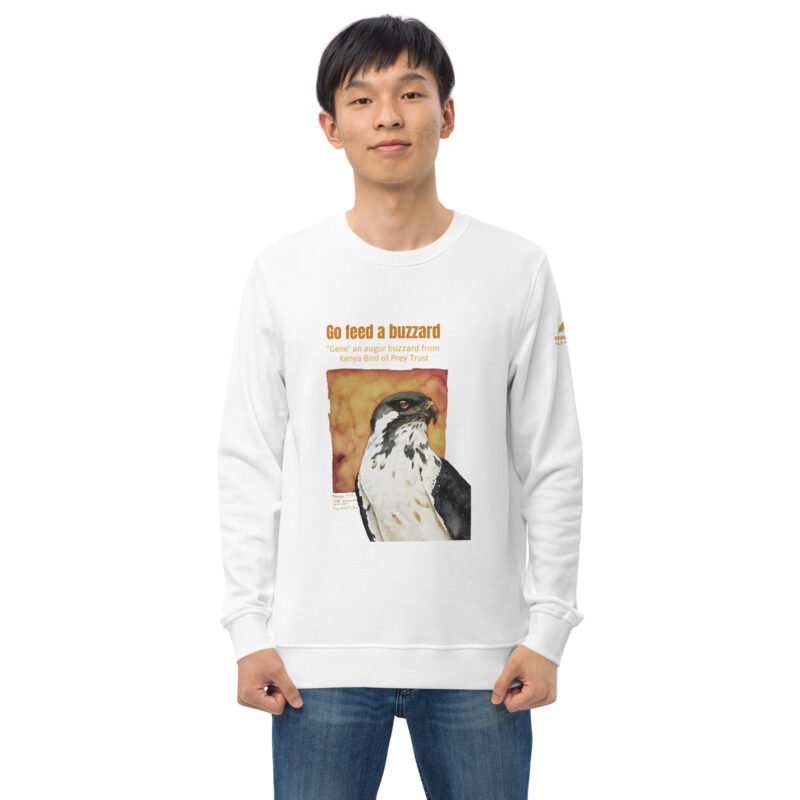 Unisex organic sweatshirt, Go feed a buzzard - Image 64