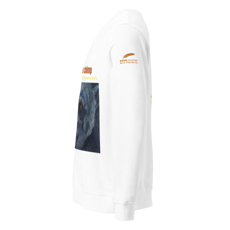 Unisex organic sweatshirt, Go feed a chimp - Image 11