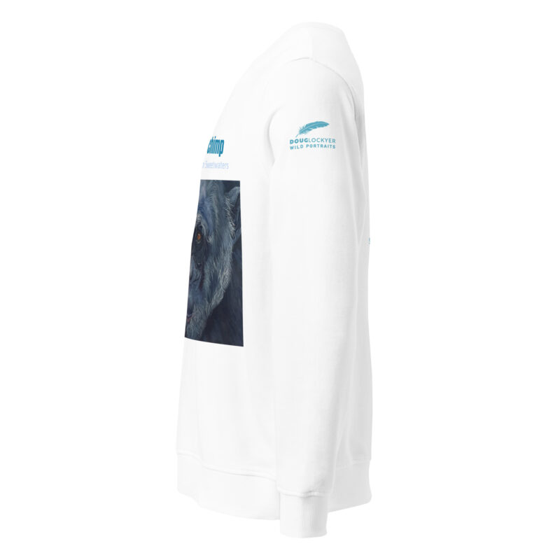Unisex organic sweatshirt, Go feed a chimp - Image 16
