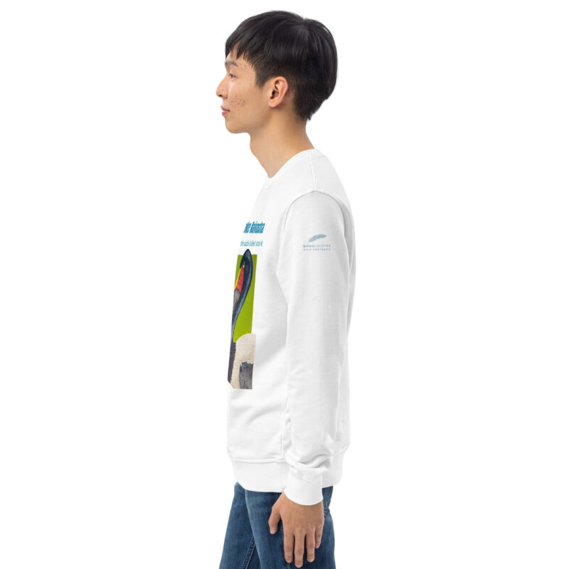 Unisex organic sweatshirt, save the saddle-billed stork - Image 47